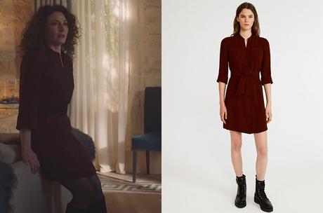 ICI TOUT COMMENCE : la robe bordeaux de Clotilde dans l’épisode 333