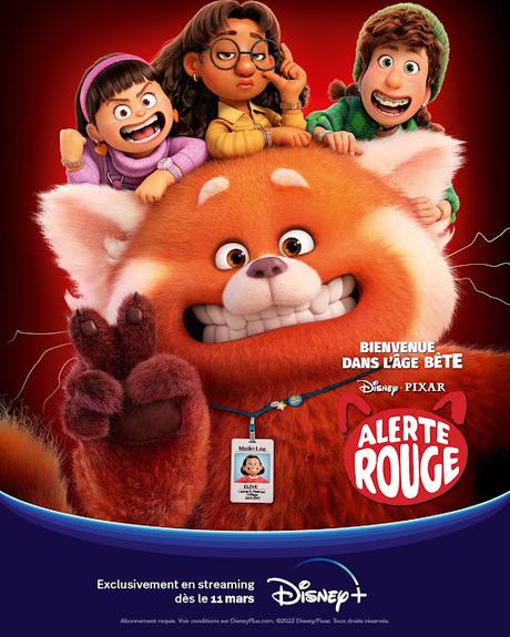 Nouvelle affiche VF pour Alerte Rouge ! de Domee Shi