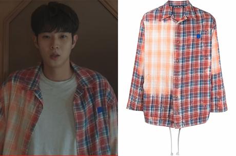 OUR BELOVED SUMMER : Choi Ung’s Bleached-Effect Checked Shirt in S1E01