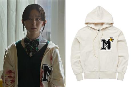 All of Us Are Dead : On-jo’s ivory M print hoodie