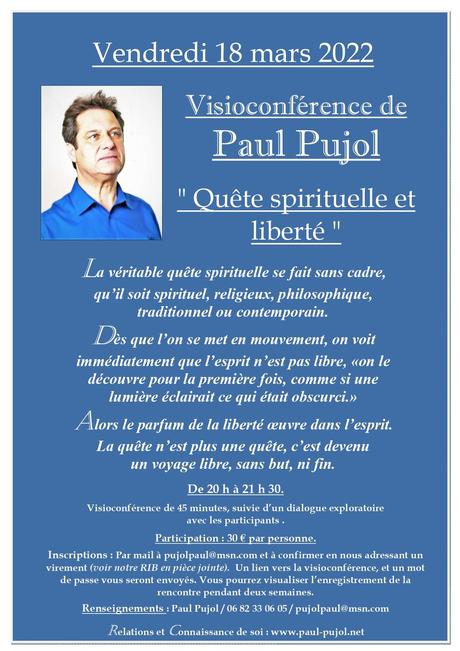 18 mars 2022: Visioconférence de Paul PUJOL