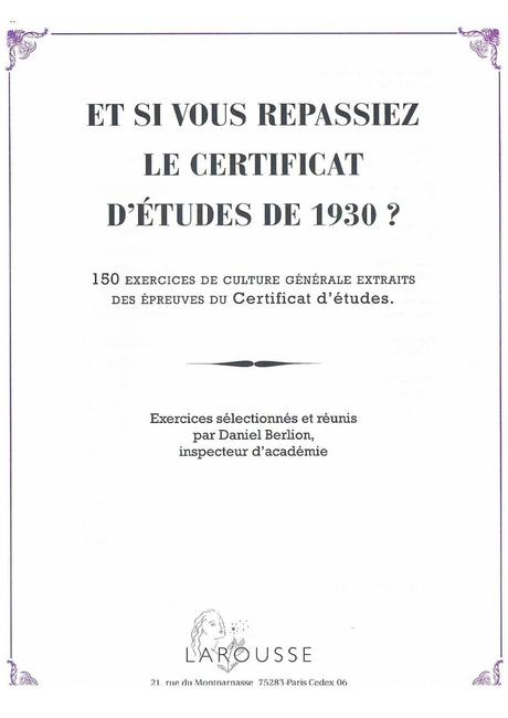 La France - Leçon de français en 1930