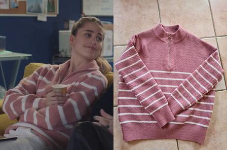 DEMAIN NOUS APPARTIENT : les pull rayés à col zippé de Victoire DEMAIN NOUS APPARTIENT : les pull rayés à col zippé de Victoire