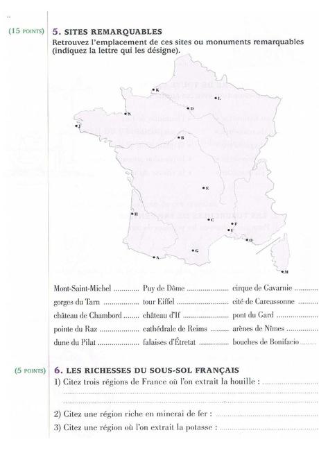 La France - et sa leçon de géographie