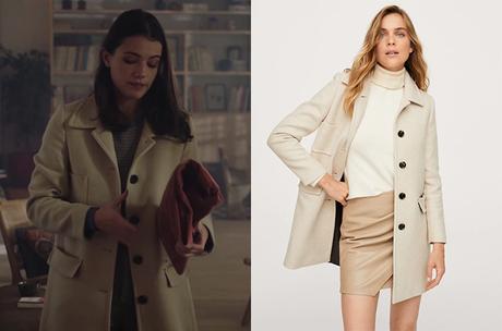 ICI TOUT COMMENCE : le manteau écru d’Anaïs dans l’épisode 341