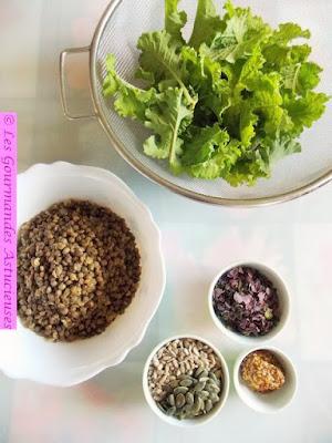 Salade de chou aux lentilles (Vegan)