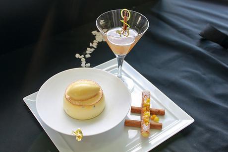 Cocktail et dessert illustrant un dîner soigné à deux Dîner romantique à Nantes