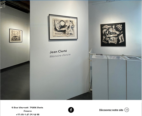 Galerie Lee-  » Mémoire d’encre  » Jean Clerté – à partir du 1er Mars 2022.