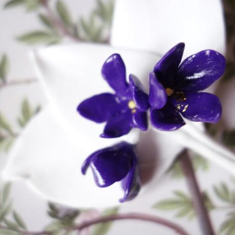 Broche bouquet violettes bijou