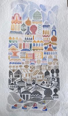 Créations en bleu et jaune Créations en bleu et jaune