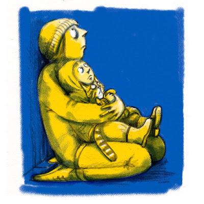 Créations en bleu et jaune Créations en bleu et jaune