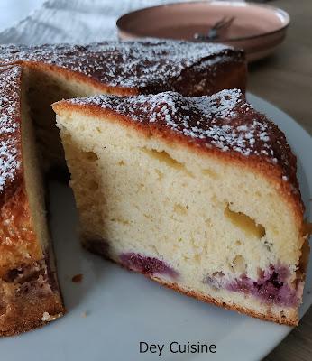 Gâteau moelleux mascarpone & framboise