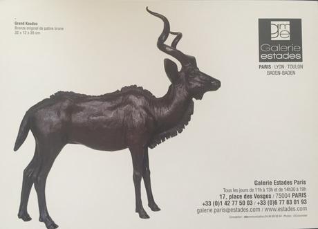 Galerie Estades Paris  exposition Damien Colcombet (bronzes animaliers) à partir du 2 Avril 2022.