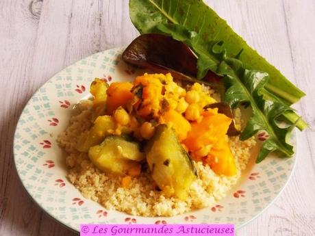 Tajine à la courge et à la courgette (Vegan)