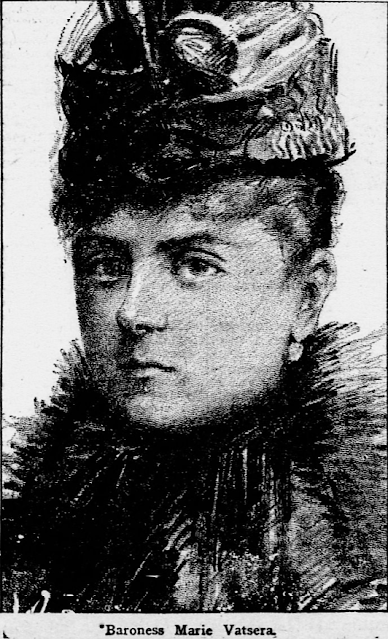 Un portrait de Mary Vestera. Dessin dans dans la presse américaine de 1922.