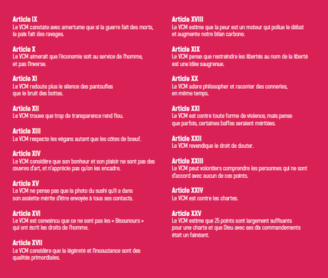 Une charte de Club, comme on aimerait en trouver plus souvent…