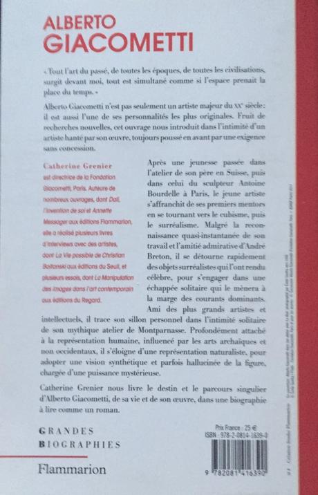 Institut Giacometti – un livre : Alberto Giacometti (Catherine Grenier)