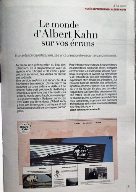 Musée départemental Albert – Kahn – le nouveau Musée – Mars 2022.