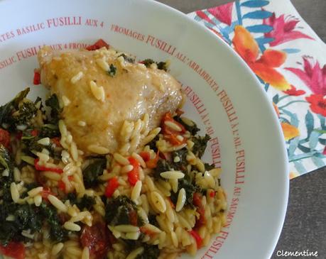 Pâtes orzo au poulet et tomates séchées à l'huile de Giada de Laurentiis