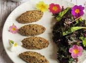 Quenelles lentilles-quinoa, écrasée d'orties salade choux (Vegan)