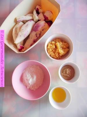 Tarte fine aux radis d'hiver et au houmous (Vegan)