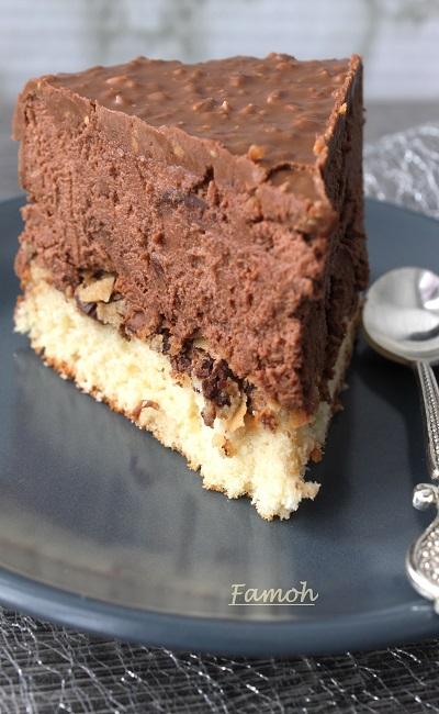 Gâteau mousse au chocolat et craquant