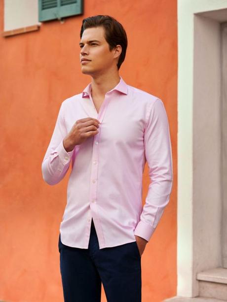 chemise rose 100 % bio