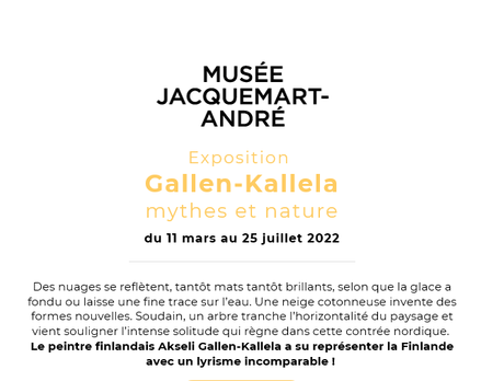 Musée Jacquemart André -exposition Gallen-Kallela « Mythes et nature »