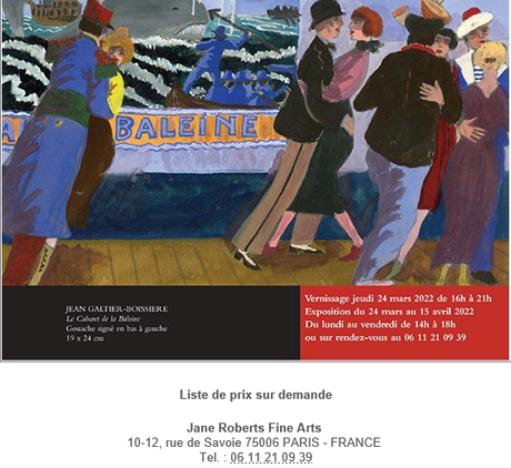 Galerie Jane Roberts  « Allegro ,  ma non troppo  » à partir du 24 Mars 2022.