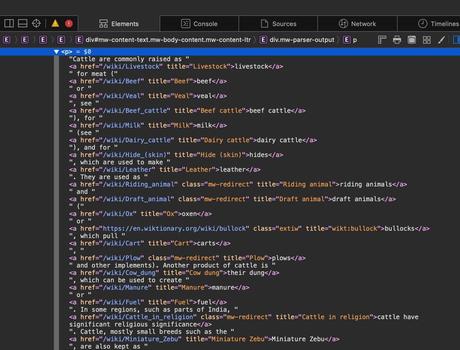 Comment modifier des pages Web sur Safari à l’aide d’Inspect Element capture d'écran de l'élément d'inspection montrant le bouton de sélection d'élément