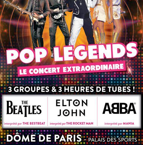 #CONCERT - Pop Legends (The Beatles, Abba, Elton John) le 02/05 à Paris et en tournée !