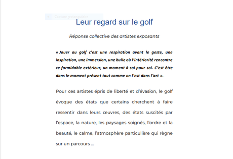 Exposition ARTY GOLF – à Poissy – Ugolf Béthemont – 13/17 Avril 2022 –