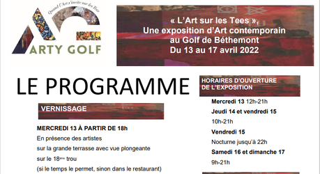 Exposition ARTY GOLF – à Poissy – Ugolf Béthemont – 13/17 Avril 2022 –