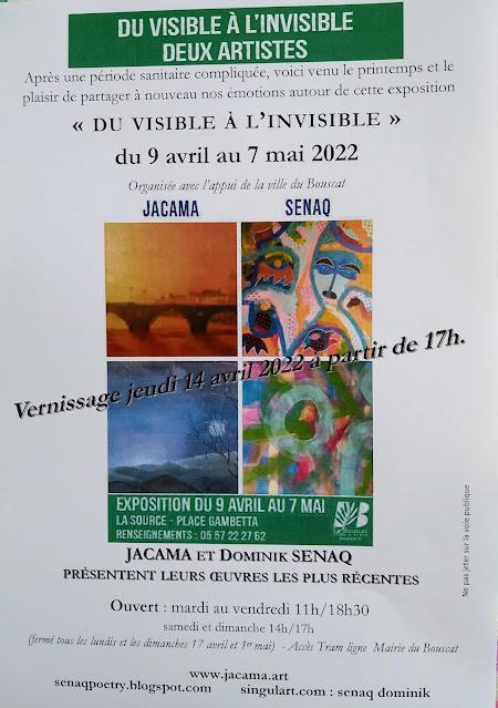 Bientôt en exposition avec l'artiste JACAMA à La Source Place Gambetta Le Bouscat