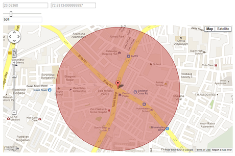 Comment faire un cercle de 20 km sur Google Maps ?