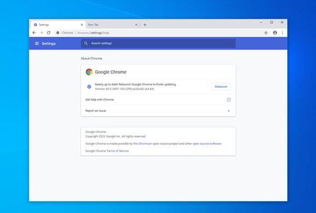 Une capture d'écran montre la version 69 de Chrome en cours d'exécution sous Windows.