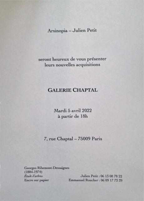 Galerie Chaptal … de nouvelles acquisitions