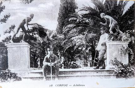 Occupation française à Corfou - Une carte postale écrite à bord du croiseur cuirassé Victor Hugo par l'apprenti timonier Fernand - 29 septembre 1918
