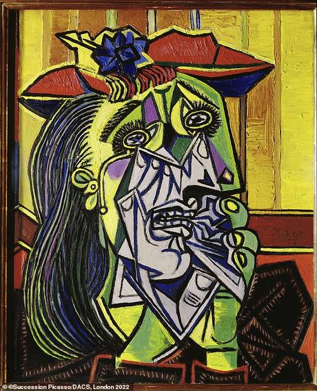 John Richardson dépeint Picasso comme un monstre de cruauté qui se délecte de la souffrance des femmes, dont la maîtresse Dora Maar, le modèle de sa Femme qui pleure (ci-dessus)