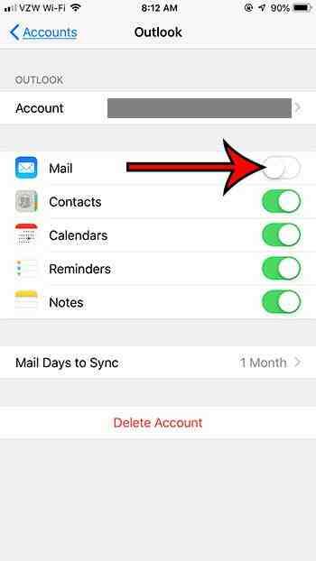 Comment se déconnecter de l'application Mail sur iPhone ?