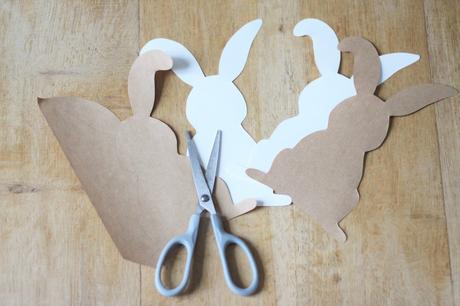 Bricolage : le lapin de Pâques en papier pour une chasse à l’oeuf déco ! idée activité manuelle enfant vacances Pâques