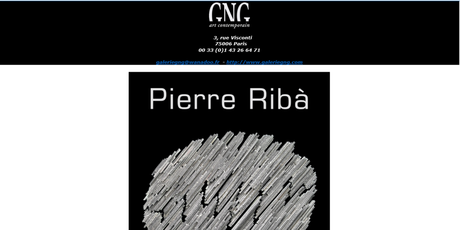 Galerie Gilles Naudin  Exposition PIERRE RIBA (24 Mai au 2 Juillet 2022)