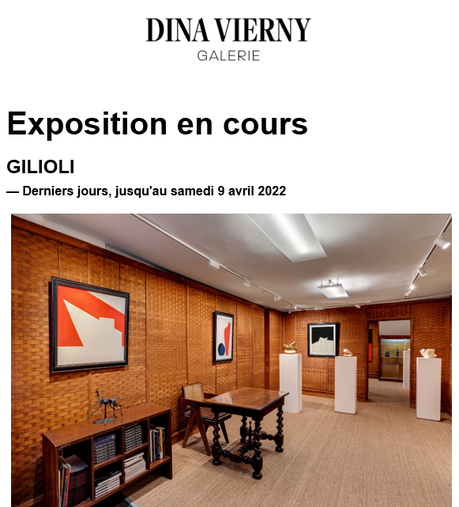 Galerie Dina Vierny « exposition GILIOLI jusqu’au 9 Avril 2022