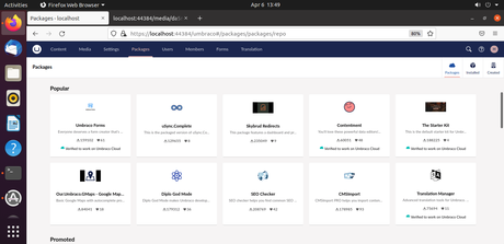 Paquets à installer Packages à installer sur Umbraco CMS Ubuntu 20.04