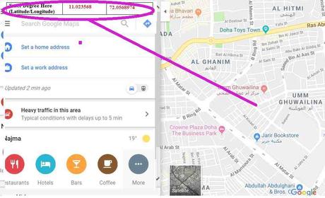 Comment connaitre longitude latitude google map Comment lire une carte d'une ville ?