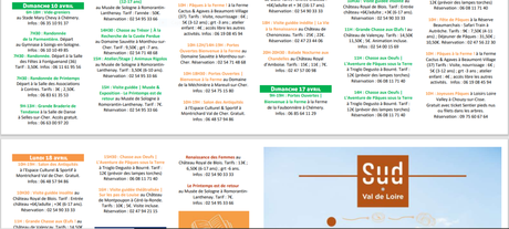 Centre Val de Loire – sud Val de Loire prochainement : Avril 2022.