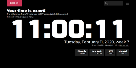 Quelle est l'heure exacte ?