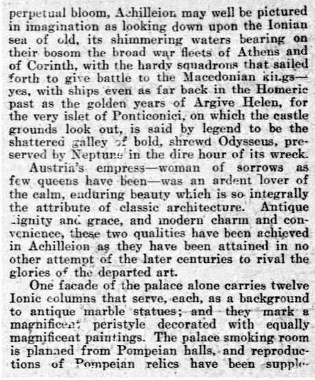 The Restless Kaiser's $ 3.000.000 Resting Place — Washington Times October 27, 1907