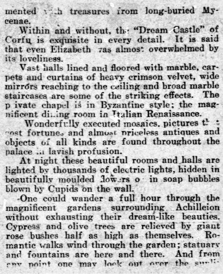 The Restless Kaiser's $ 3.000.000 Resting Place — Washington Times October 27, 1907