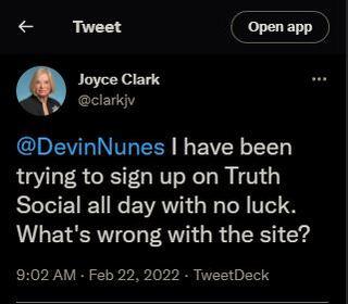 Vérité-social-inscription-ne-fonctionne pas